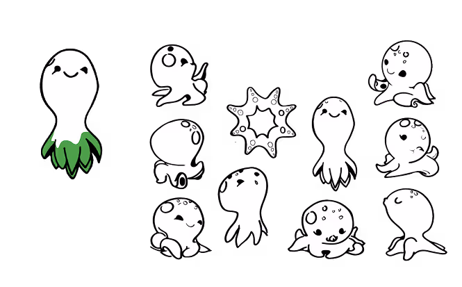 Mascotte pieuvre pour Benetton